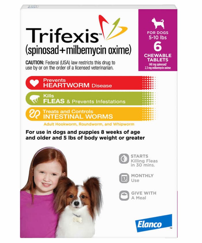 Flea and tick medication for dogs from Trifexis
